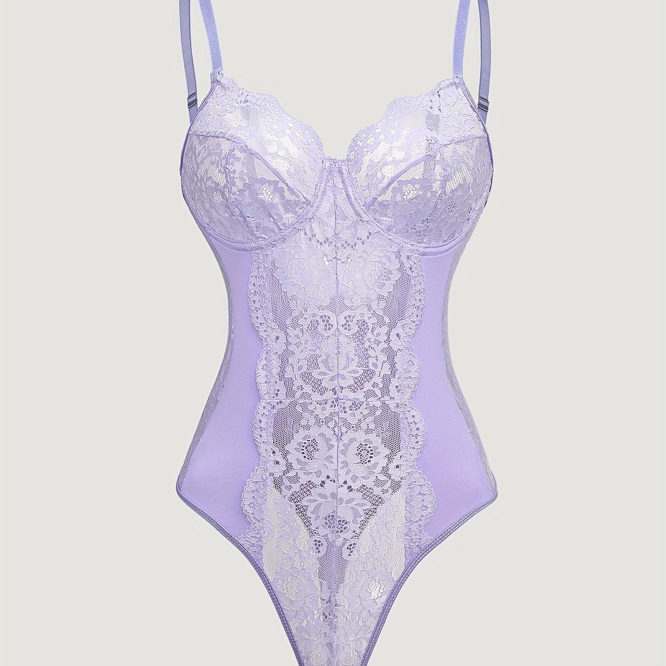 Lavender Lace Bodysuit for Women Lingerie