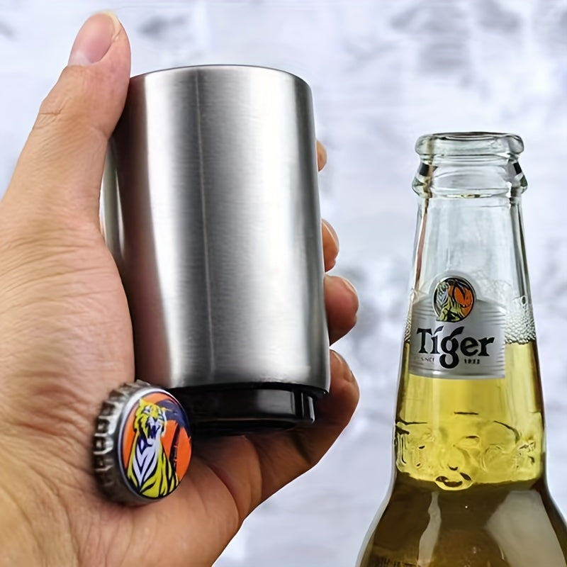 Stainless Steel Automatic Beer Bottle Opener Push-Down Bar for Home Hotel