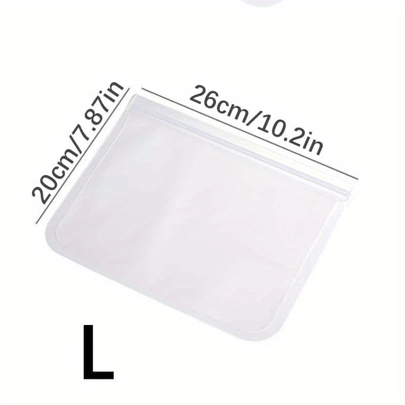 Leakproof Reusable Food Storage Bags Silicone Plastic Ziplock for Snacks Fruits Vegetables