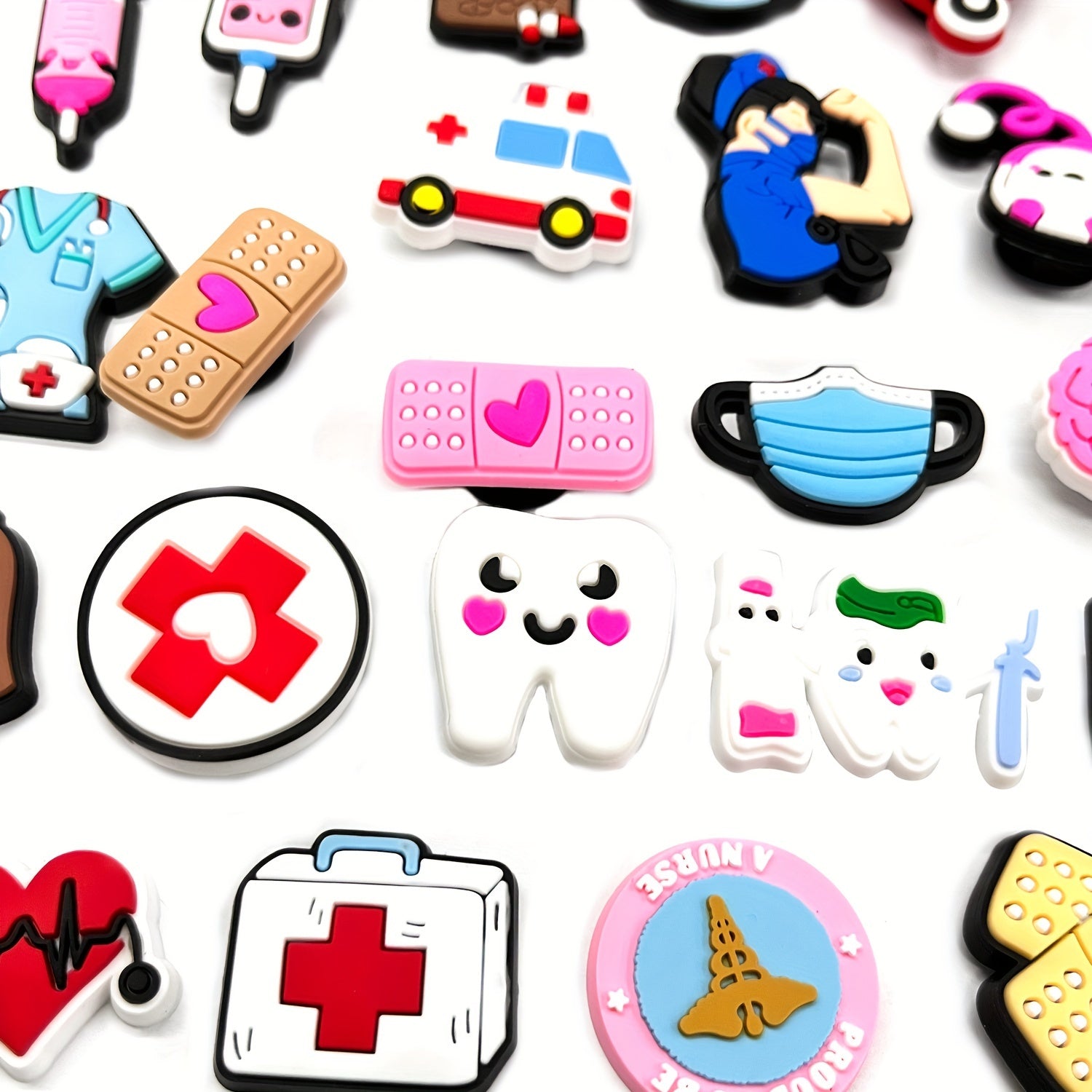 Unisex PVC Medical Theme Charms 20/50pcs DIY Accessories for Summer Parties