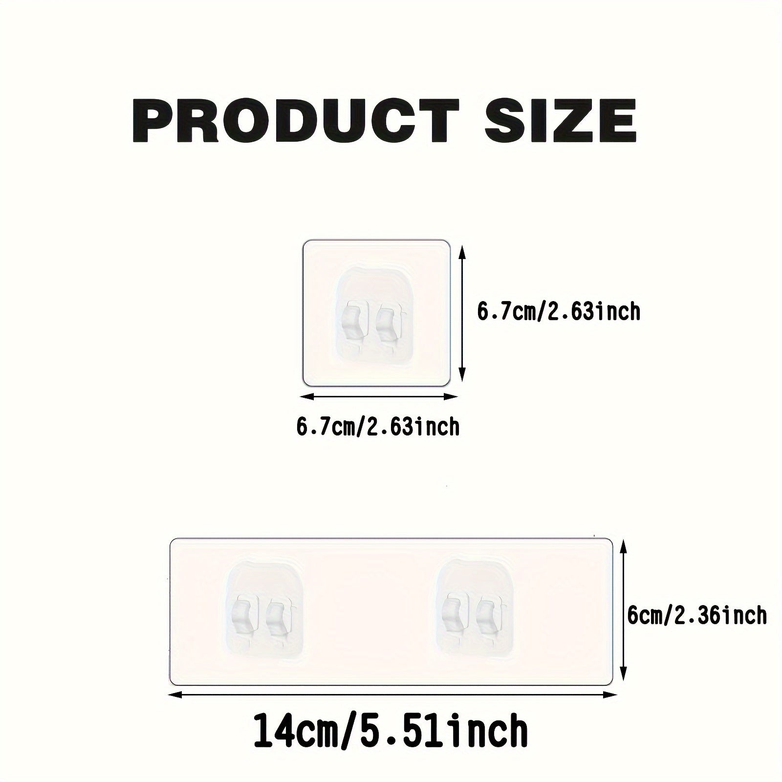 8pcs Ganchos de plástico para ducha, organizador de almacenamiento para baño con pegatinas de repuesto