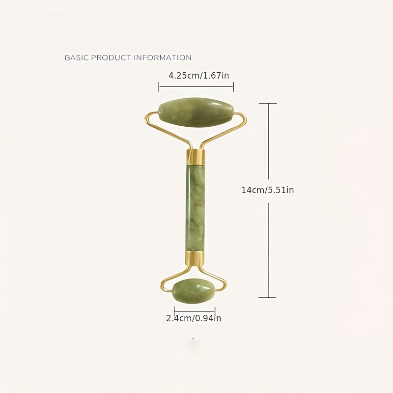 Массажер для лица Jade Roller, доска Gua Sha, набор косметических инструментов