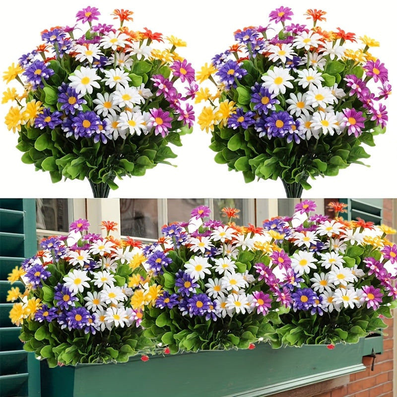 Artificial Daisy Flowers 5 Bundles for Indoor Outdoor Decor Wedding Party Garden