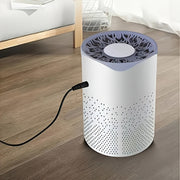 Portable White HEPA Air Purifier with UV Light for Home Office Dust Pet Dander