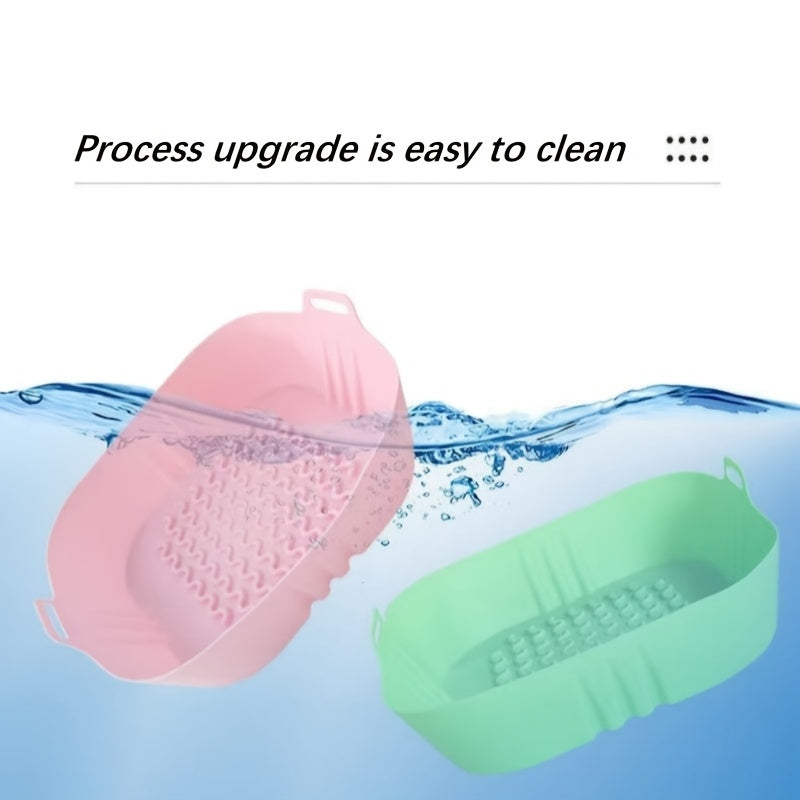 Square Silicone Air Fryer Liner 8 Inch Reusable Food-Safe for 4-7 Qt Ovens