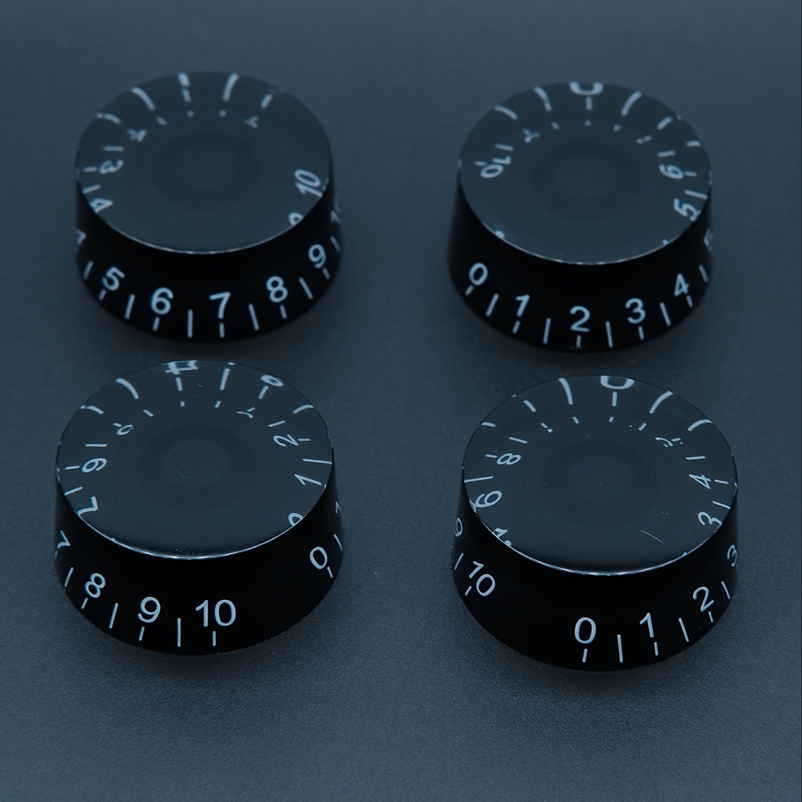 Acrylic Electric Guitar Knobs Set of 4 with 24 Fine Splines for Speed Control