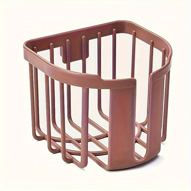 An'anaviy uslubdagi hammomlar va oshxonalar uchun plastik devorga o'rnatiladigan hojat qog'ozi tutgichi, qog'oz roliklari uchun yopishqoq saqlash savati bilan. Uy tartibini tashkil etish uchun ideal.