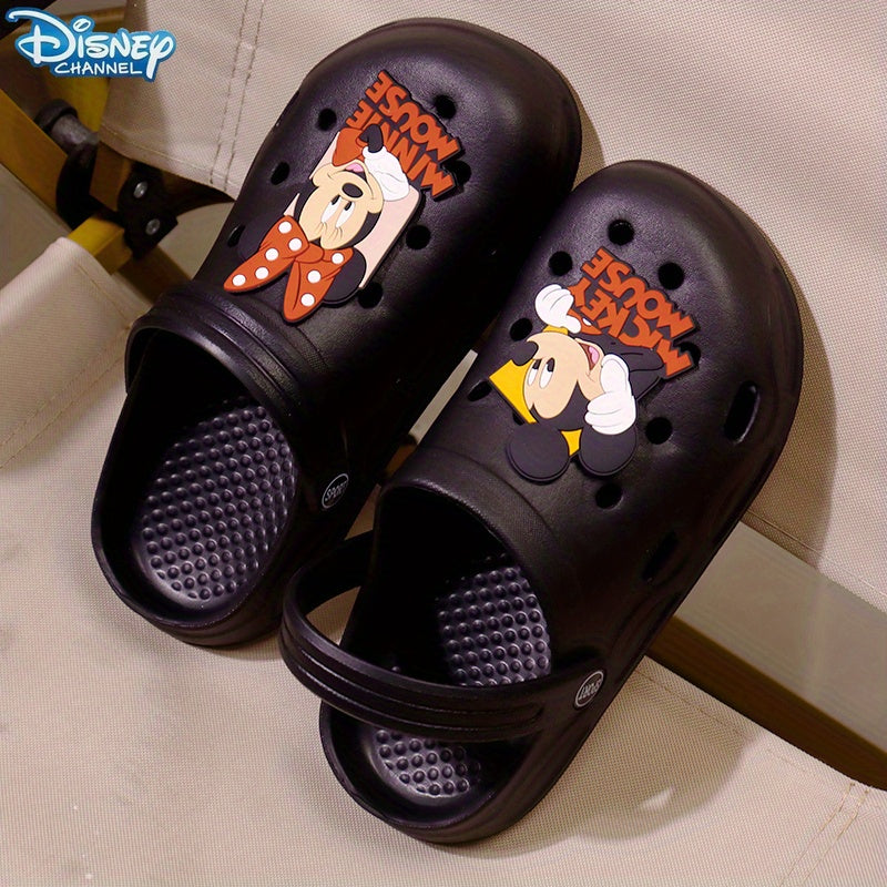 Kids Breathable Black Slip-On Sandals Casual Sports Pool Shoes