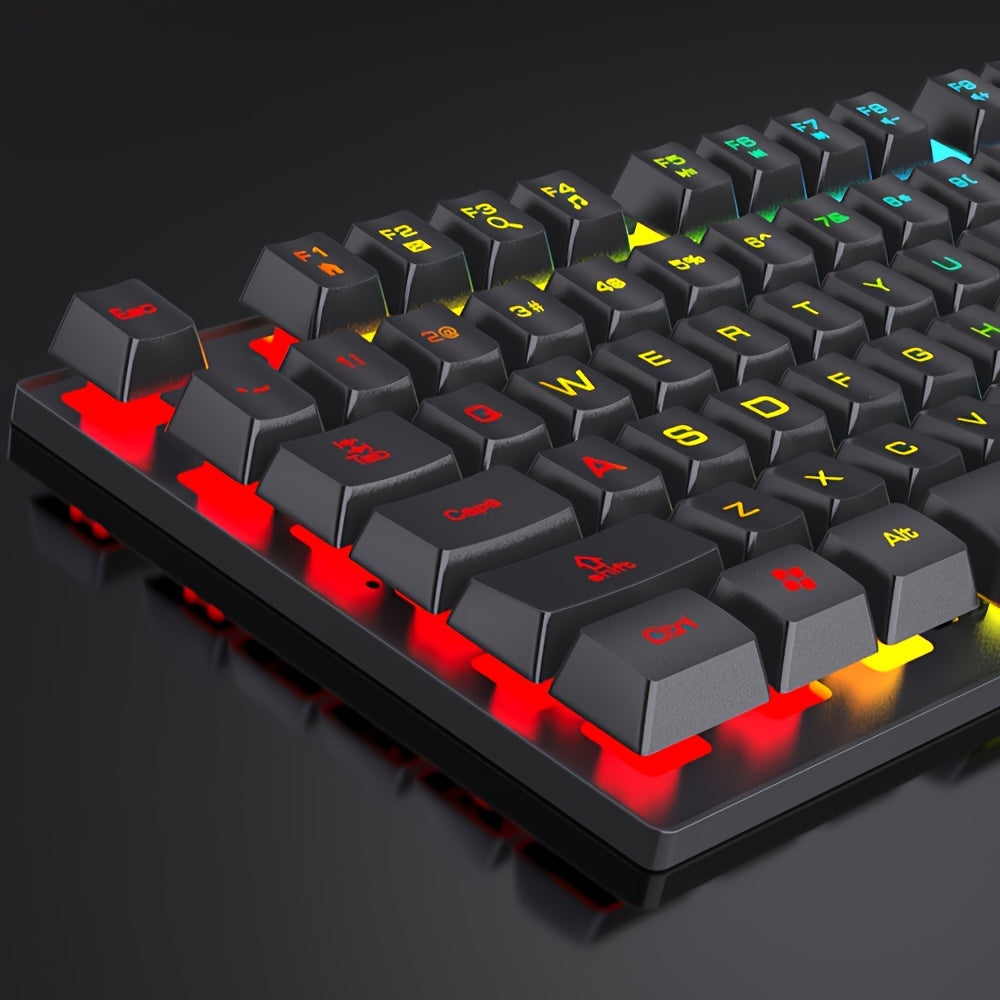Teclado mecánico para juegos con sensación mecánica luminosa para oficina y juegos