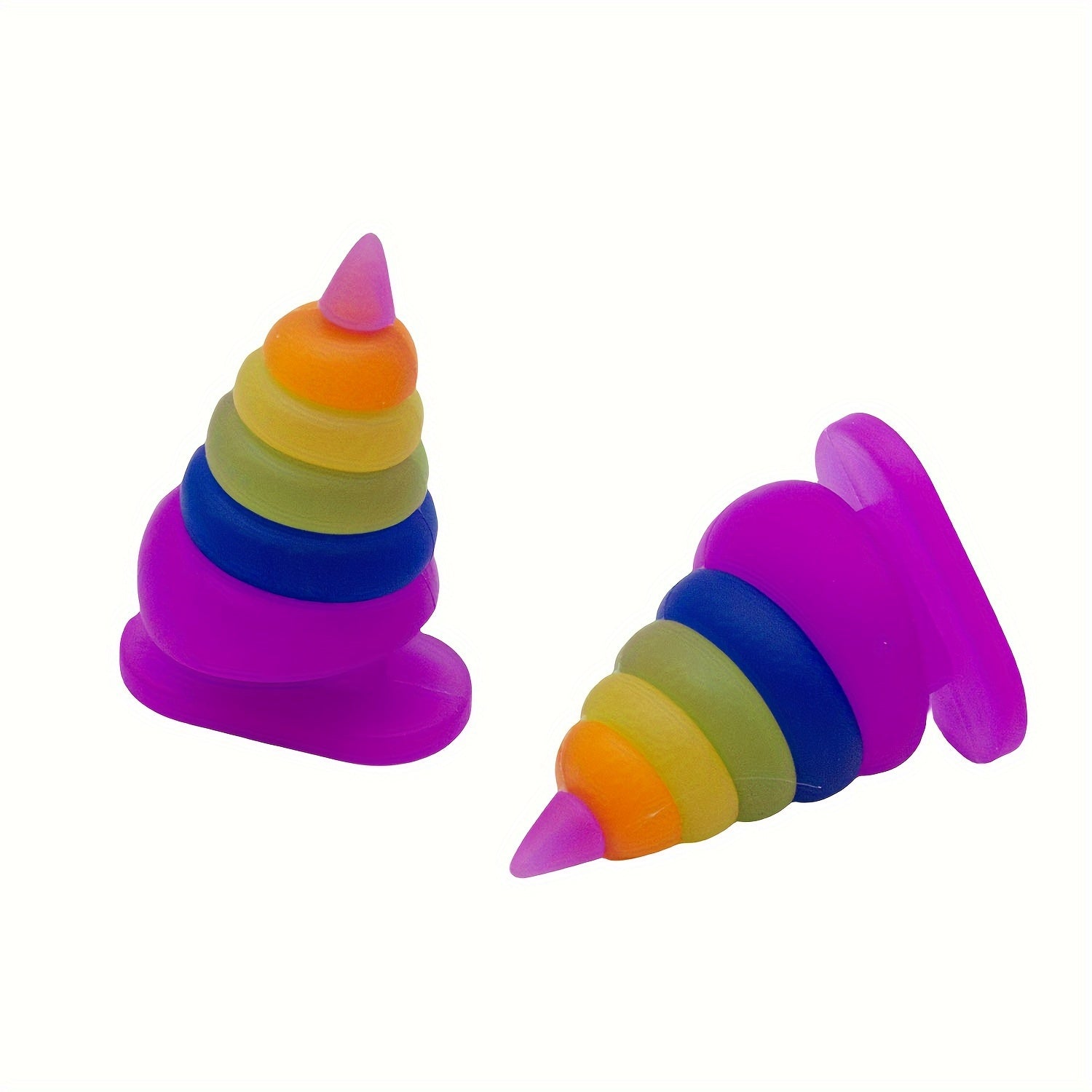 Glow-in-the-Dark Shark Slippers for Adults with Neon Rainbow Tail and Horn