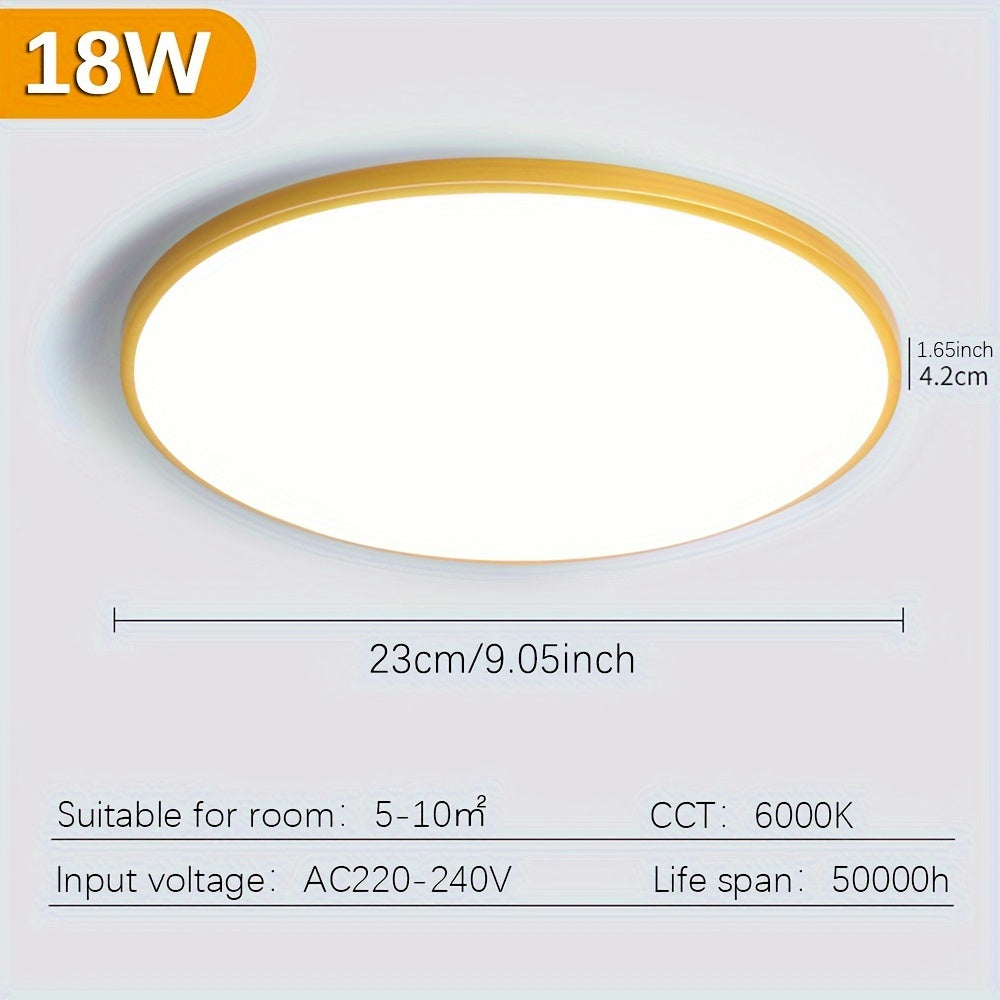 LED shift yoritgichi 18W, 27W va 36W o'lchamlarida mavjud, zamonaviy dizayn, yotoqxona, yashash xonasi, hammom va balkon uchun mos, ingichka ko'p rangli variantlarda keladi.