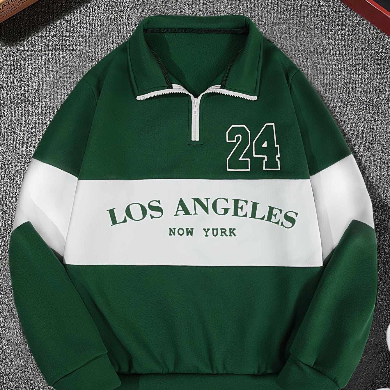 Erkaklar uchun Rangli Blokli Zipli Pullover Sweatshirt, Bahor/Kuz kiyish uchun qulay uzun qo'lqopli yuqori