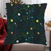 Zodiac Fleece Pillow Cover 45.72x45.72 cm Soft Washable Sofa Bedroom Outdoor