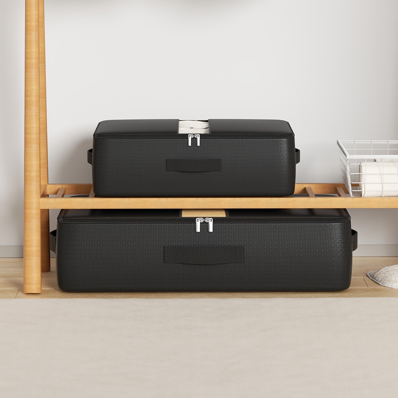 Large Capacity Fabric Under-Bed Storage Bag Waterproof Clothes Blanket Toy Organizer