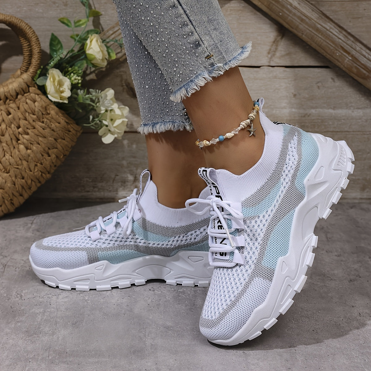 Men Breathable Casual Sports Shoes Comfortable Lightweight Black