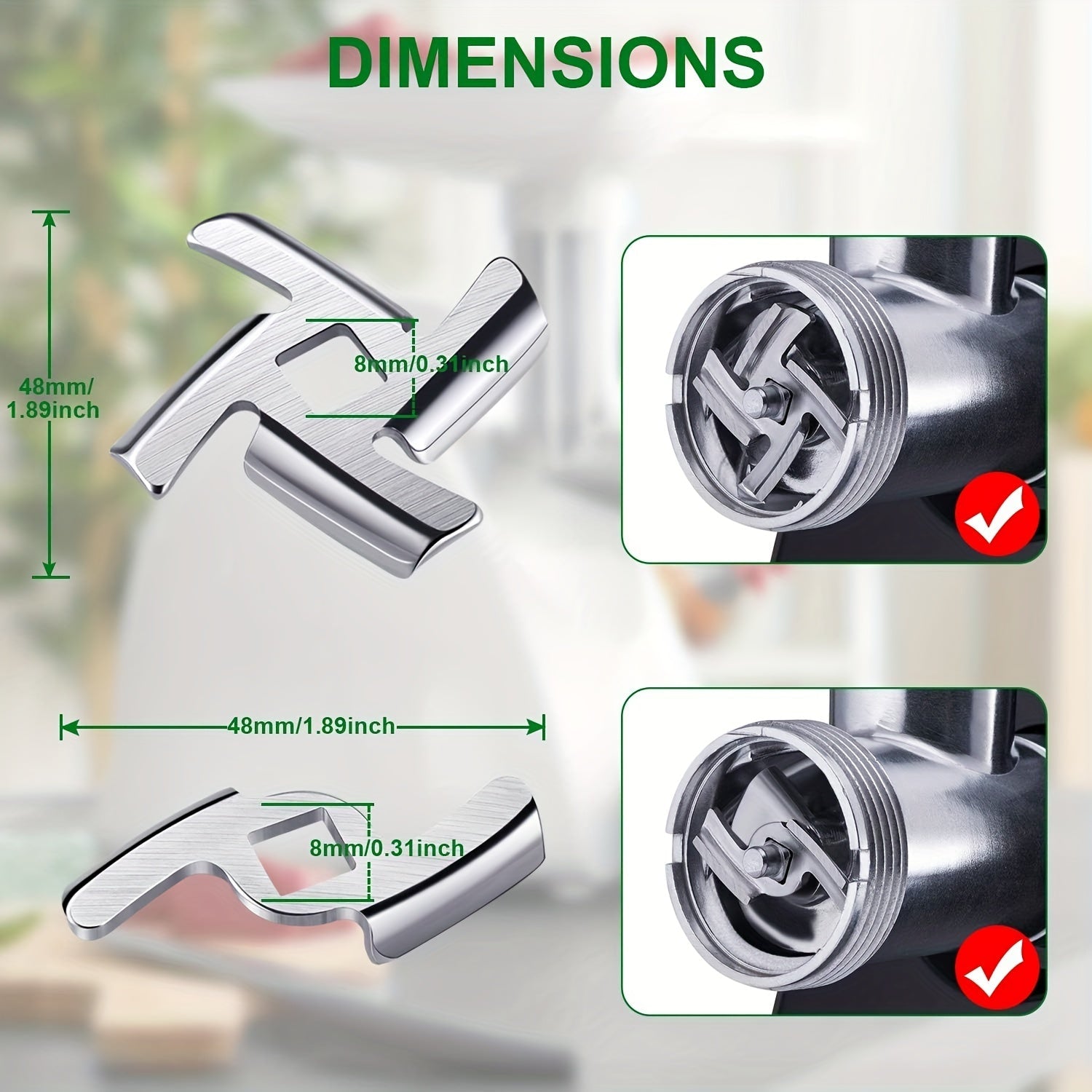 Meat Grinder Blade Set 2 4 8 9pcs Stainless Steel Cutter for Size 5 Meat Grinder