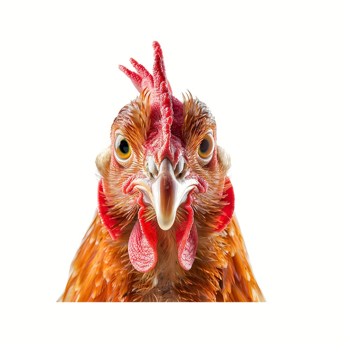 Humorous Chicken Head Window Sticker Durable PVC Easy to Apply Home Decor