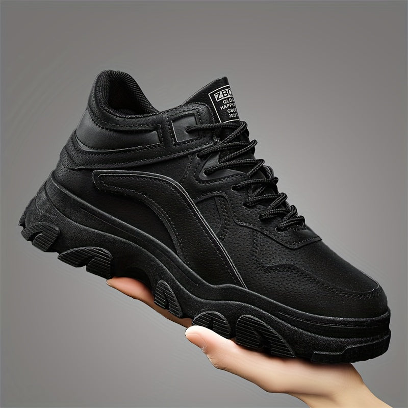 Men's Retro Work Boots Durable PU Upper PVC Sole Breathable Fabric Lining Ankle Support Beige Lace-Up Short Boots