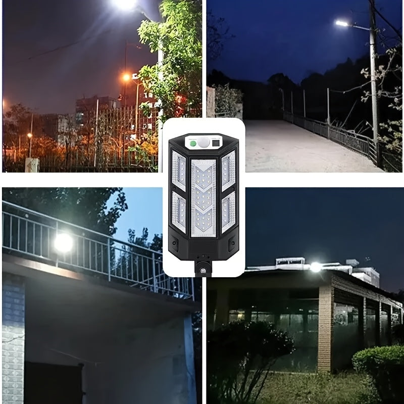 Luz solar de pared con sensor de movimiento LED 6500K 3 modos control remoto jardín exterior patio