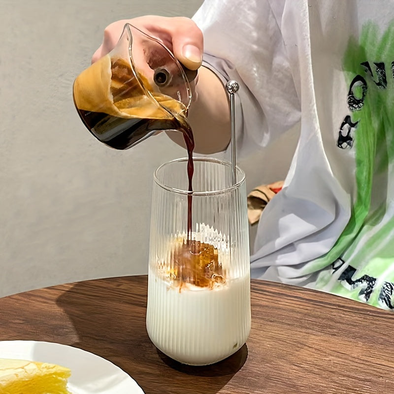 490ml High Borosilicate Glass Water Cup for Iced Coffee Juice Milk Tea