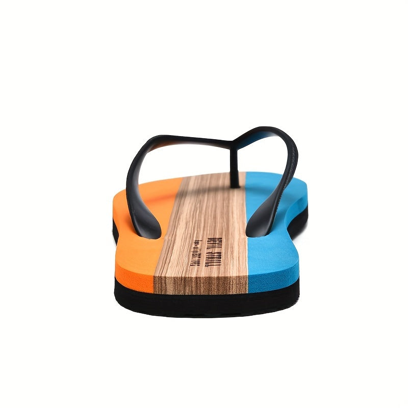 Men's Casual Outdoor Slippers with Rubber Sole Anti-Slip Odorless Sweat-Absorbing EVA Beach Shoes