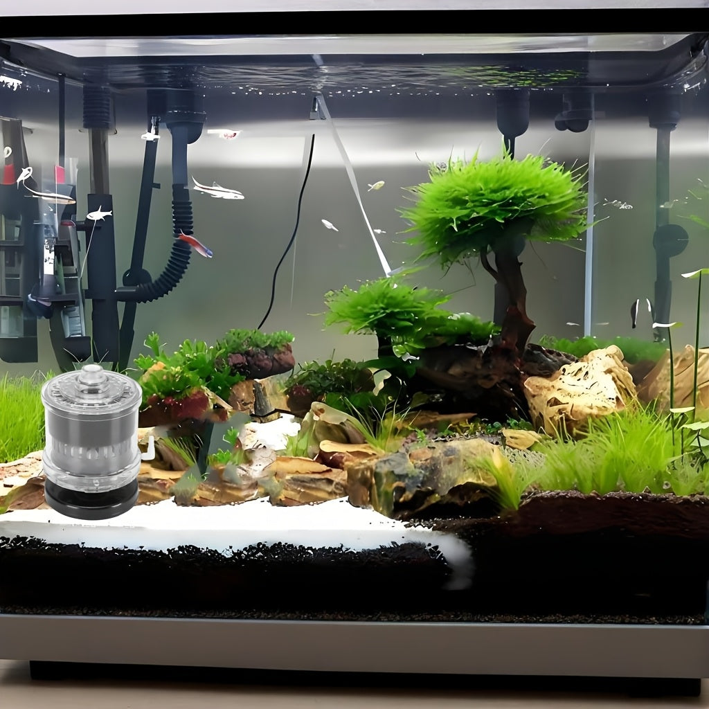 Compact Aquarium Filter System with Oxygenation and Water Circulation for Clear Fish Tank