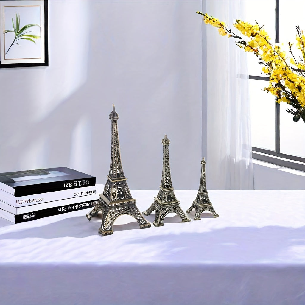 Cast Iron Eiffel Tower Statue Indoor Outdoor Home Decor No Electricity