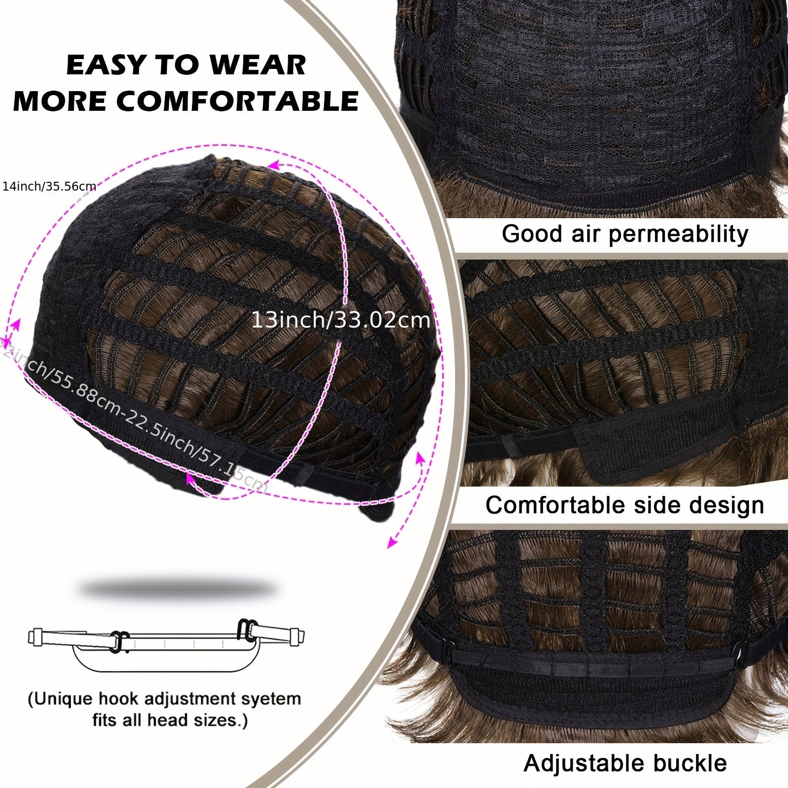 Men's Matte Brown Short Wig Heat-Resistant Polyester Olive Brown