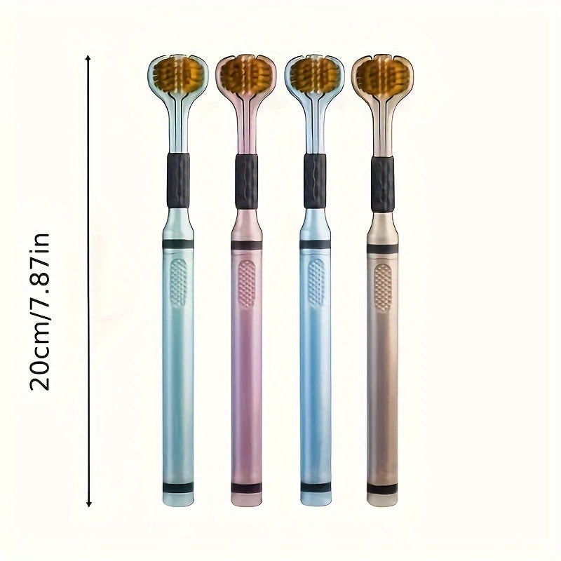 Set of Two Soft Bristle Adult Toothbrushes with 360-Degree 3D Wrapped Head and Ergonomic Handle