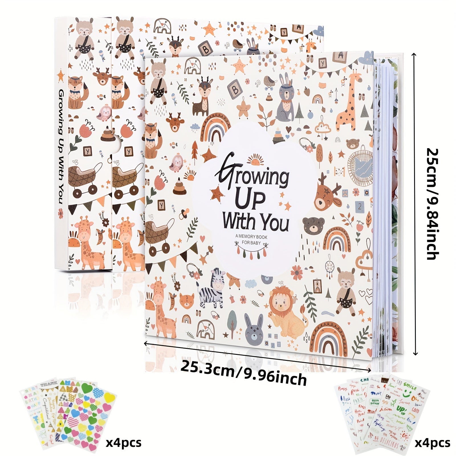 Большой ёмкости семейный DIY ручной ламинированный альбом для памятных и ростовых записей