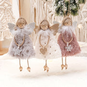 3pcs Christmas Doll Pendants Angel Girl Tree Ornaments for Festival and Party Decor