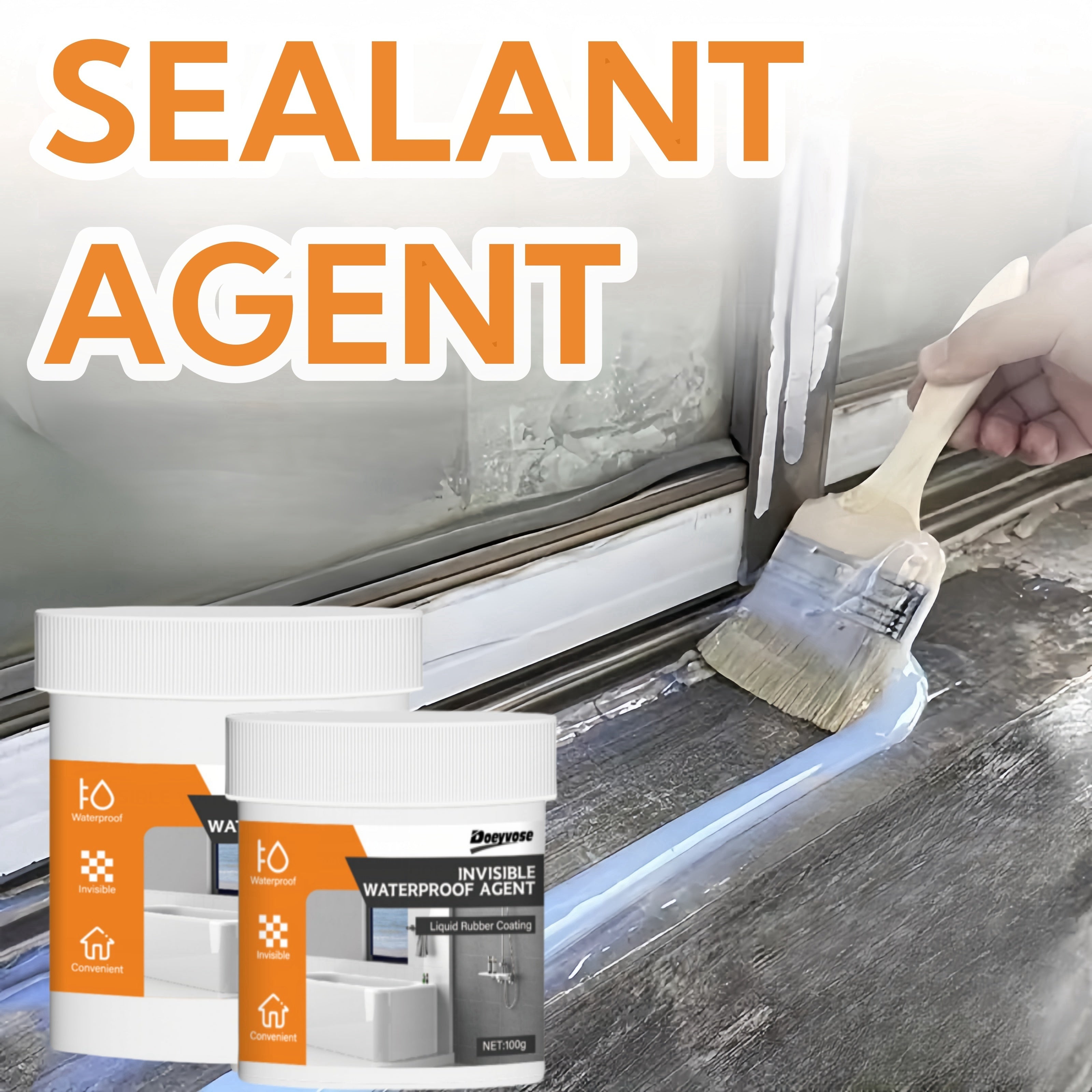 Sellador transparente para techos de autocaravana, a prueba de agua, para paredes y baños, fácil de aplicar