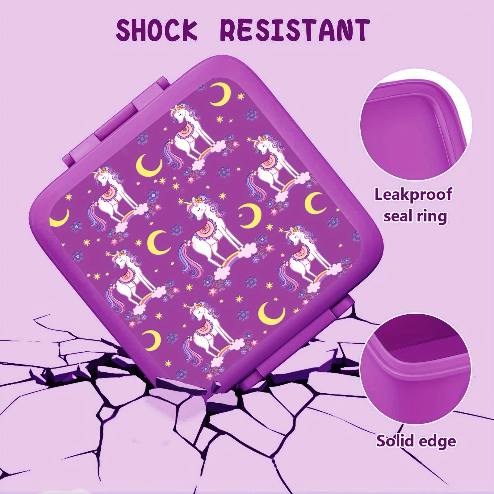 Kids' Lunch Box Set with Insulated Food Jar and Utensils Leak-Proof Container