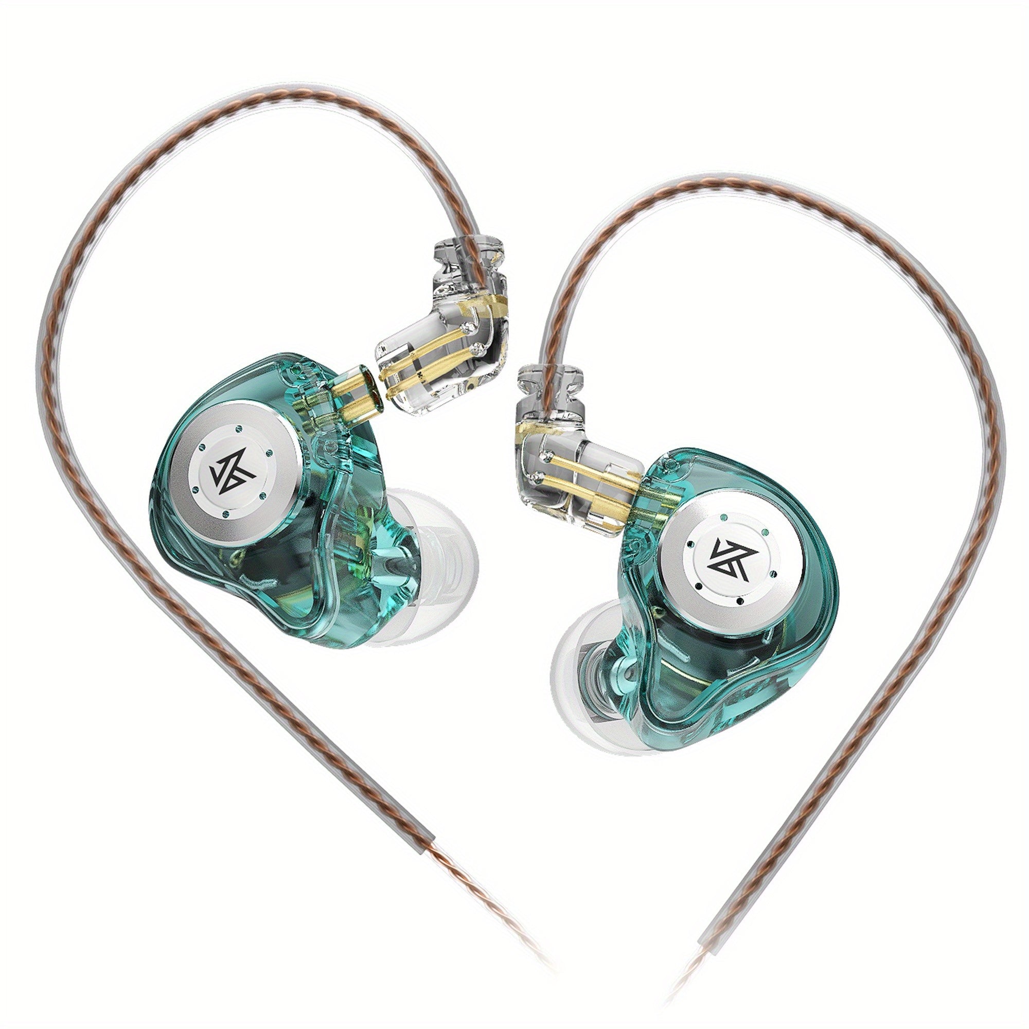 Auriculares monitor de oído con doble driver dinámico, cancelación de ruido, con cable, para juegos y deportes