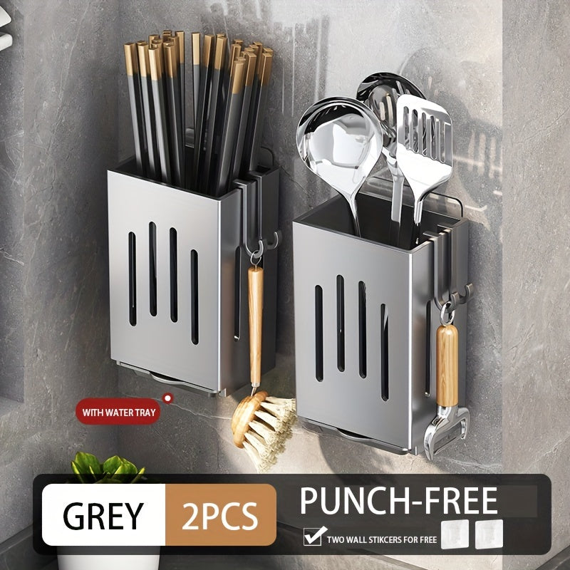 Waterproof ABS Utensil Holder for Kitchen Organization Single or Double Set