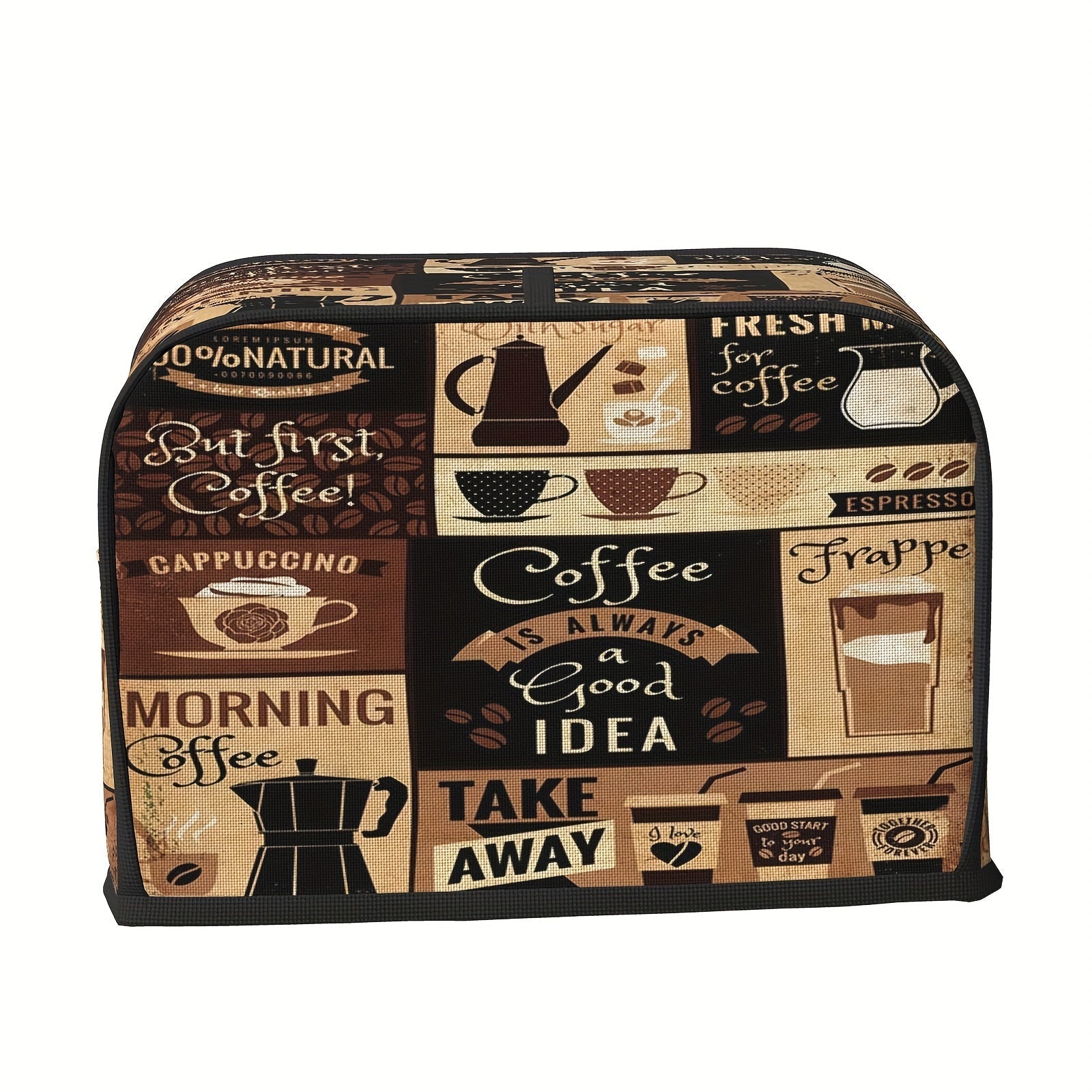 Waterproof Dust Cover for Bread Machines and Small Appliances with Coffee-Themed Design