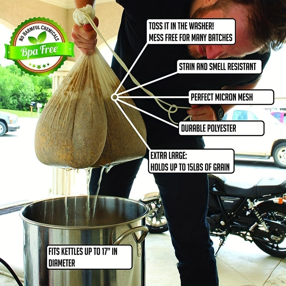 Reusable Mesh Filter Bag for Coffee Juice Tea Nut Milk Cold Brew Cheese 55.88cm x 66.04cm