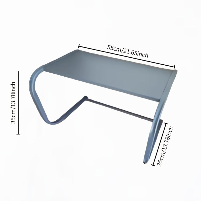 Qopqog'li metall oshxona saqlash racki, mikroto'lqinli pech va guruch pishirgich uchun, ikki qavatli, qora