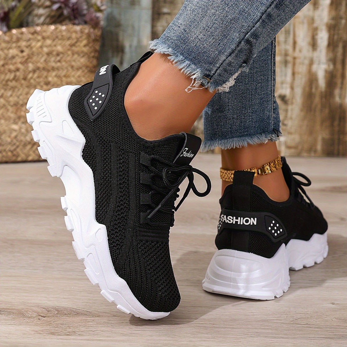 Women's White Mesh Lace Sneakers for Summer Running and Travel