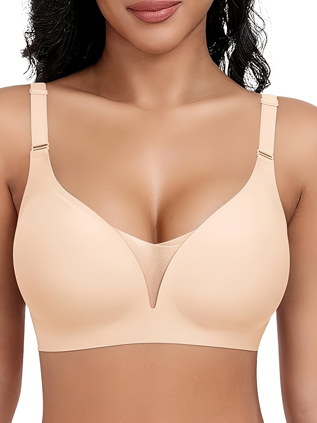 Women's Seamless Sports Bra with Lace and Mesh Support