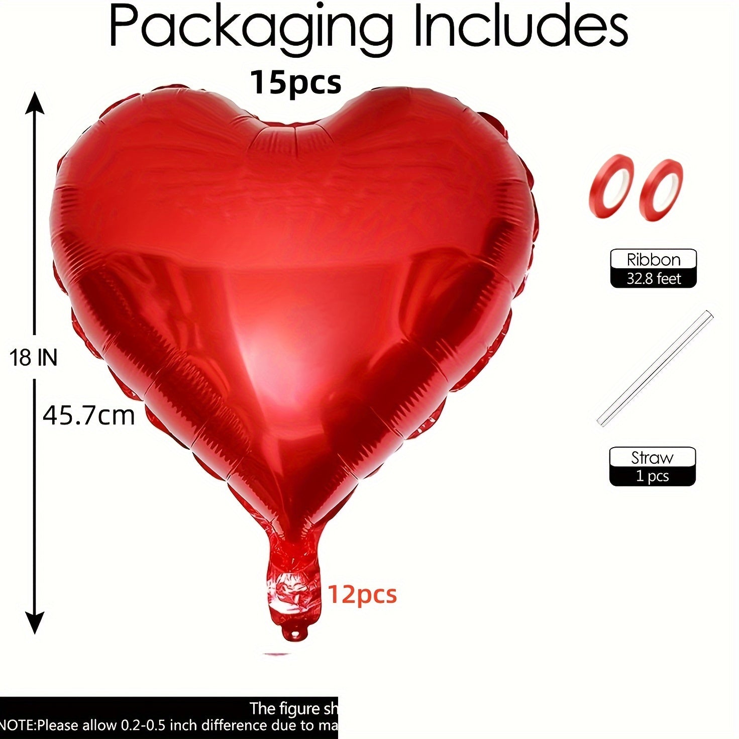15 красных сердечных розовых серебристых алюминиевых шариков для различных случаев, таких как дни рождения, свадьбы, помолвки, День святого Валентина, девичники, карнавалы, домашний декор и вечеринки.