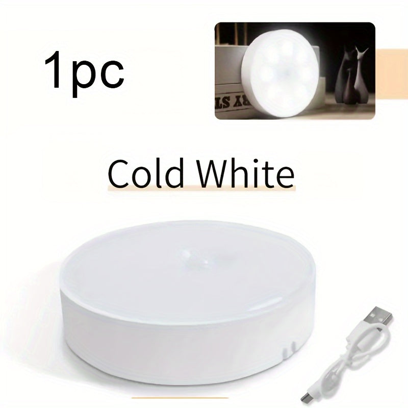 Motion Sensor LED Night Light USB Rechargeable Reading Lamp for Cabinets Wardrobe Set of 1 2 4 or 6