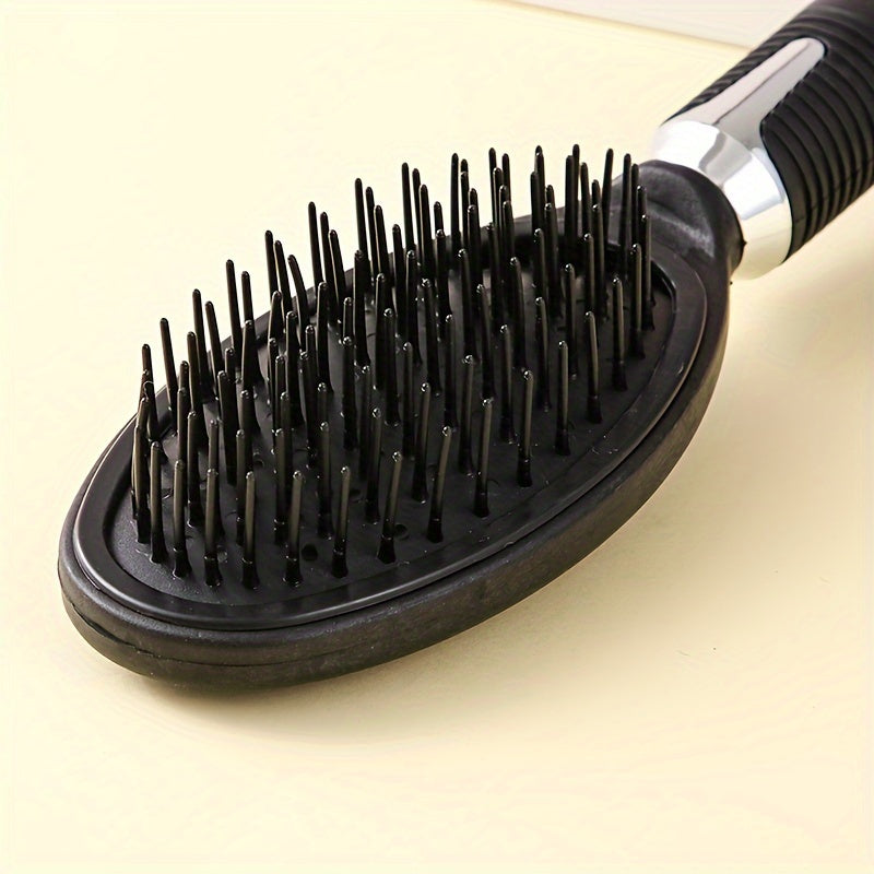 Professional salon soch uslubi to'plami barcha soch turlari uchun 4 ta hidsiz cho'tka, ko'zgu, ushlagich va qora soch cho'tkasi bilan birga.