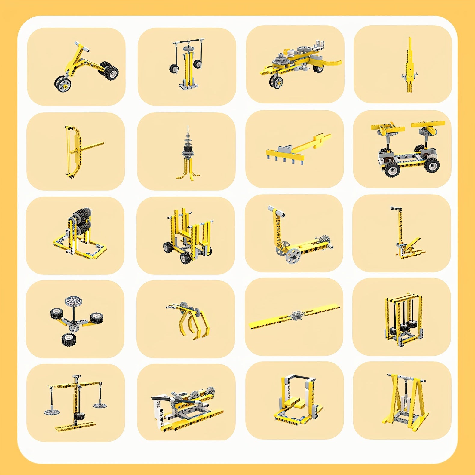 190-Piece Mechanical Gear Building Blocks Set for Kids STEM Educational Toy with ABS Material