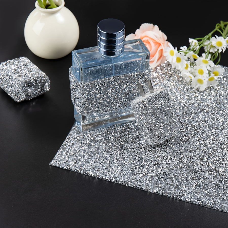 Самоклеящаяся смоляная алмазная наклейка, кристально украшенная наклейка для DIY-ремесел - одноразовая 9.4x15.8 дюйма