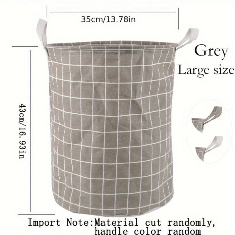 Juego de cestas de ropa redondas de tela impermeables, a prueba de polvo, para almacenamiento de ropa, juguetes y artículos del hogar