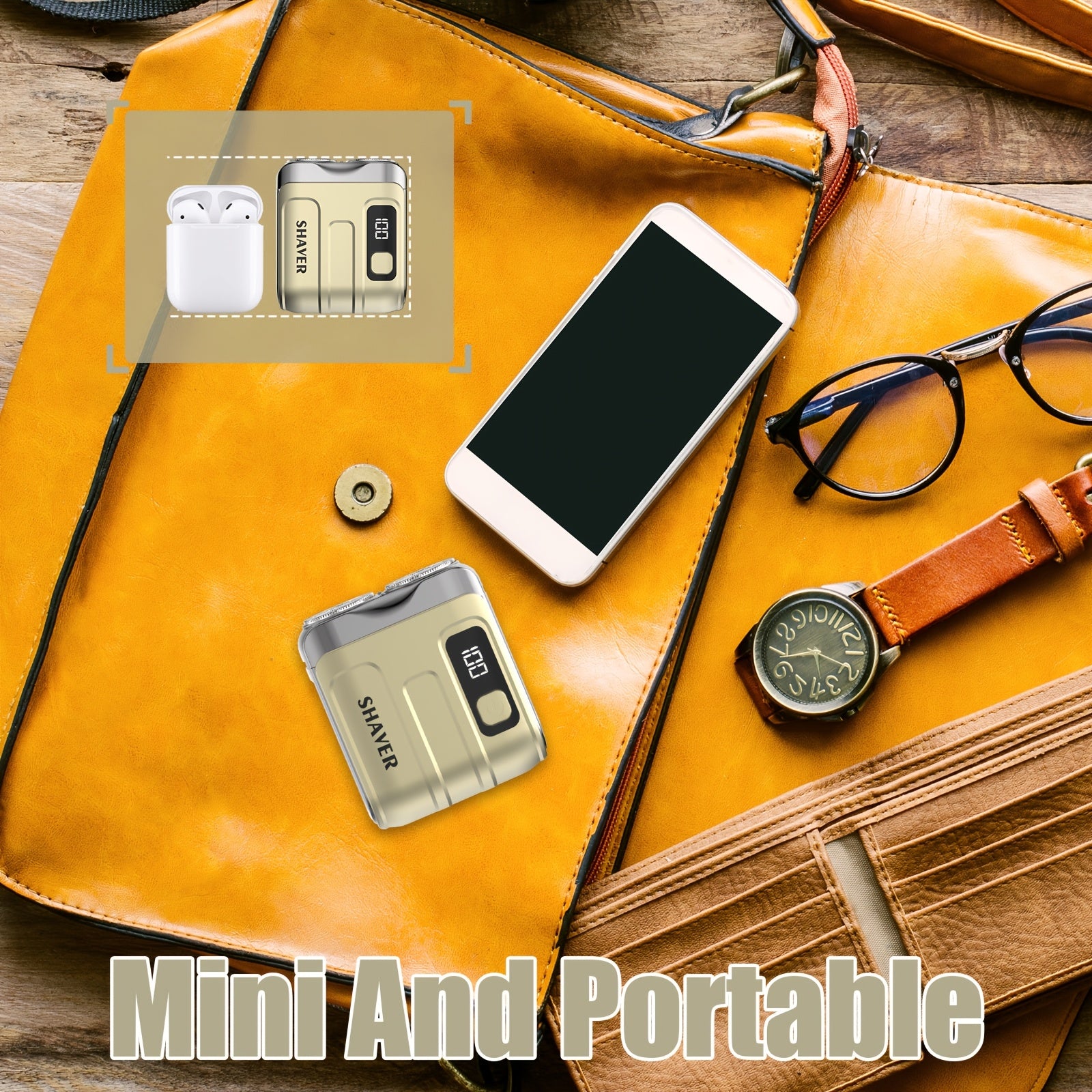 Men Electric Shaver Portable USB Rechargeable Dual Blade Trimmer Lightweight