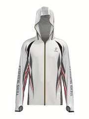 Men's Fishing Shirt Quick-Drying Breathable Print Plus Size Hooded Sun Protection