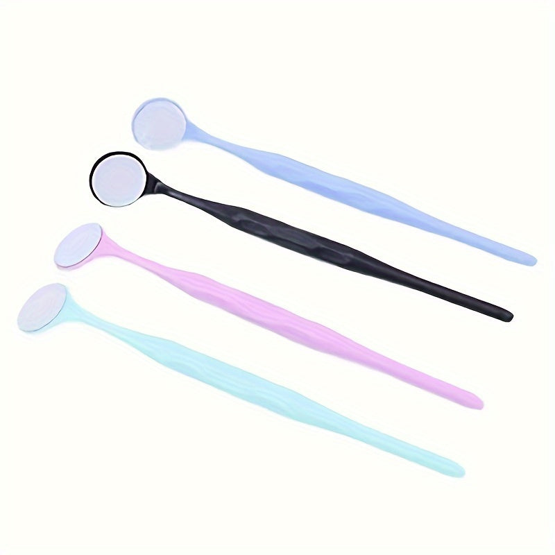 Mirror Plastic Handle with 10 Stainless Steel Anti-Fog Double/Single Sided Mirrors 17.5cm