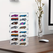 Acrylic Display Case for Cars 16 Slots Office Home Decoration